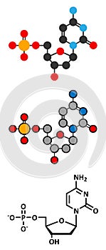 Deoxycytidine monophosphate (dCMP) nucleotide molecule. DNA building block photo