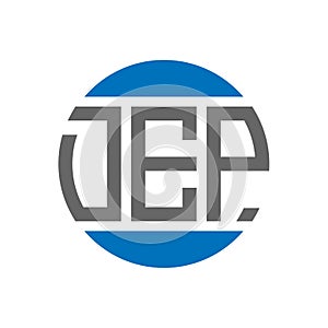 DEP letter logo design on white background. DEP creative initials circle logo concept photo