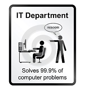 IT Department Information Sign