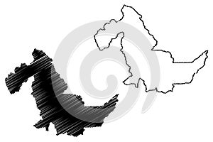 Department of Ucayali map vector