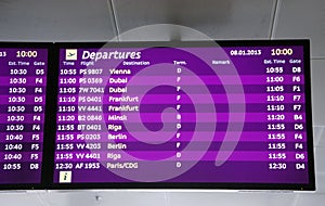 Departure board