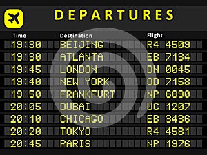 Departure board