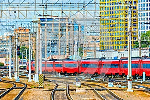 Departure of the train.