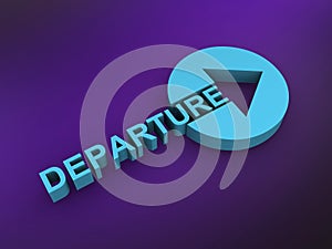departure word on purple