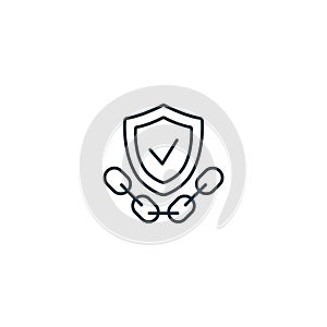 Dependability icon. Monochrome simple sign from security collection. Dependability icon for logo, templates, web design