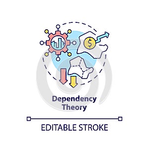 Dependency theory concept icon