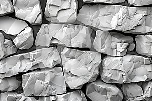 Depicting a white pebbles background. top view of white stones wall texture, white rock surface pattern for decoration or lan