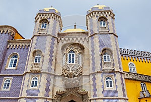 Depiction of a newt, symbolizing the allegory of creation of the world. Pena National Palace, Sintra, Portugal