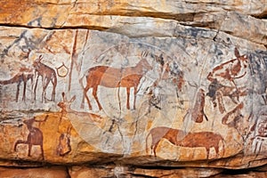 depictions of animals in ancient rock art photo