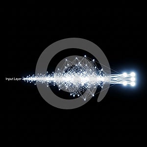 Depicts the flow and processing of information through artificial