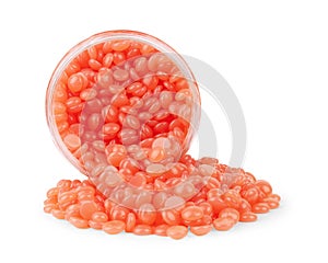 Depilatory Pearl Hard Wax Beans pink color
