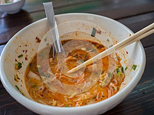 Depleted noodle. photo
