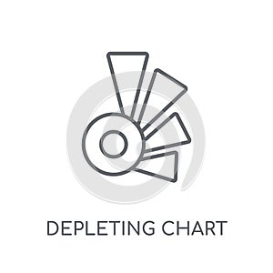 Depleting chart linear icon. Modern outline Depleting chart logo