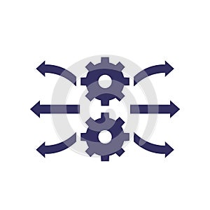 deployment process icon on white