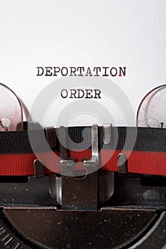Deportation order concept