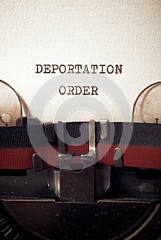 Deportation order concept