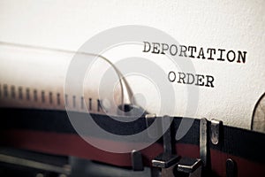 Deportation order concept