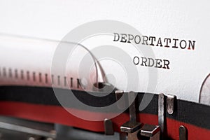 Deportation order concept