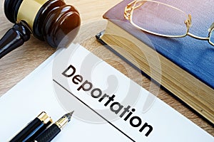 Deportation and other documents. Immigration law. photo