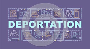 Deportation violet word concepts banner