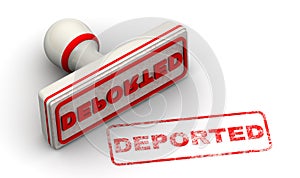 Deported. Seal and imprint