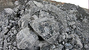 The deposit of chrysotile asbestos, open mining.