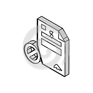 deposit liquidation isometric icon vector illustration