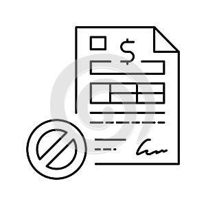 deposit liquidation line icon vector illustration