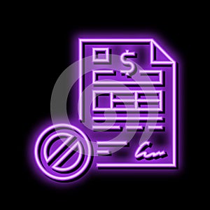 deposit liquidation neon glow icon illustration