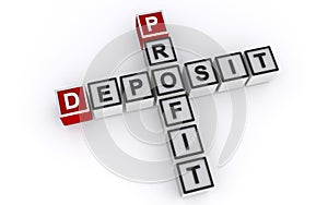 deposit profit word block on