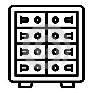Deposit room jewelry icon, outline style