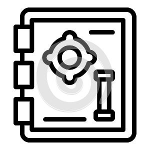 Deposit room personal safe icon, outline style