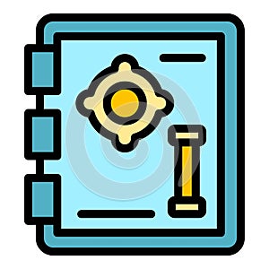 Deposit room personal safe icon vector flat