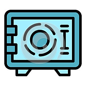 Deposit room safety safe icon vector flat