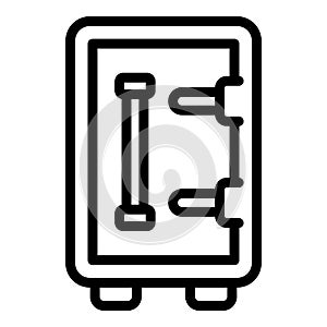 Deposit room small safe icon, outline style