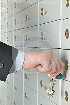 Deposit safe bank photo