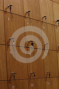 Depository wooden lockers