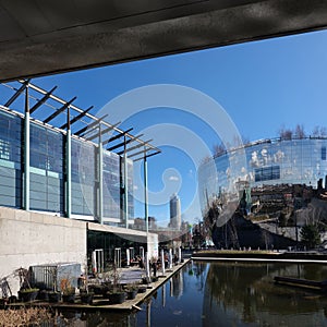 depot of museum boijmans van beuningen in rotterdam seen from architecture institute Het Nieuwe Instituut