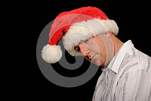 Depressed Christmas Man