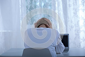 Depressed female humiliated on internet