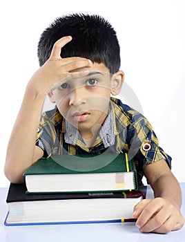 Depressed Indian School Boy