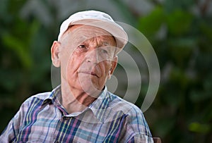 Depressed old man