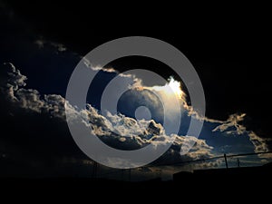 Depressed sky light dark clouds  light dark clouds