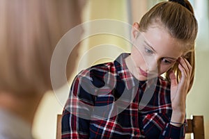 Depressed Teenage Girl Meeting With Counselor