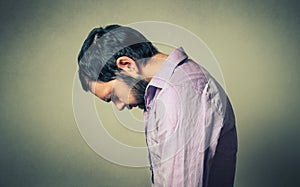 Depressed and thoughtful man