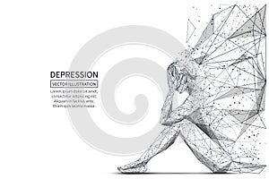 Depression low poly banner template