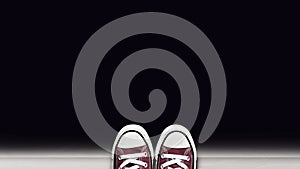 Depression man stand on the edge of building contemplating to commit suicide by jump buildings. commit suicide and major