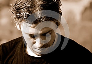 Depressive young man