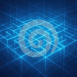 The depth of the laser labyrinth.