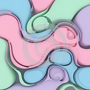 Depth and movement giving the appearance of a three dimensional